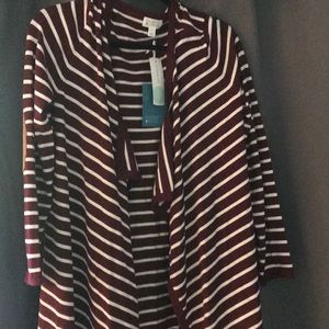 Market and Spruce burgundy top